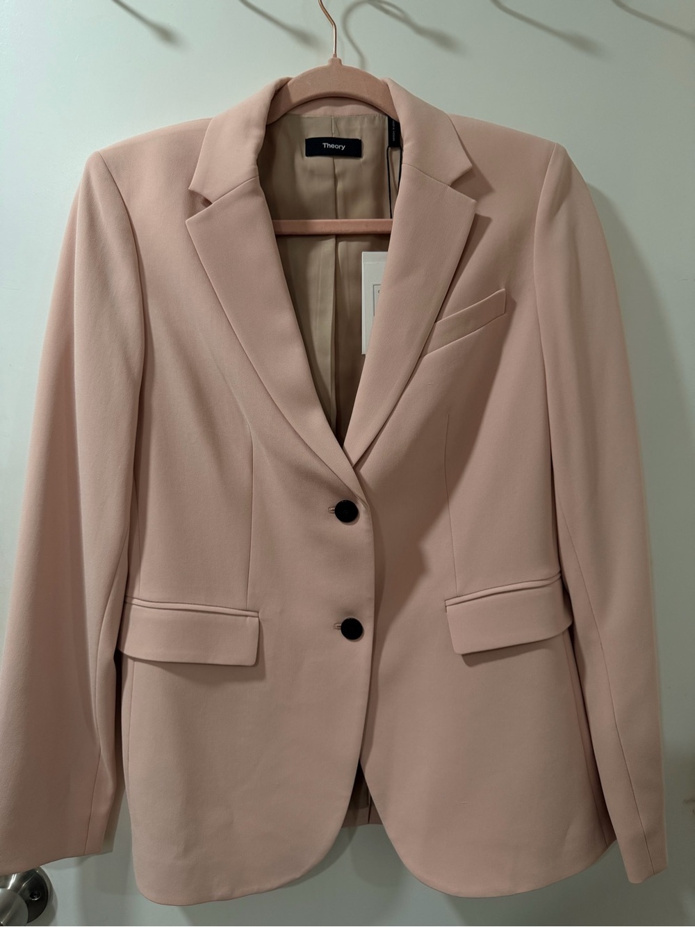 Theory Blazer in Light Blush Pink